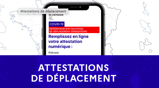visuel attestation sur mobile
