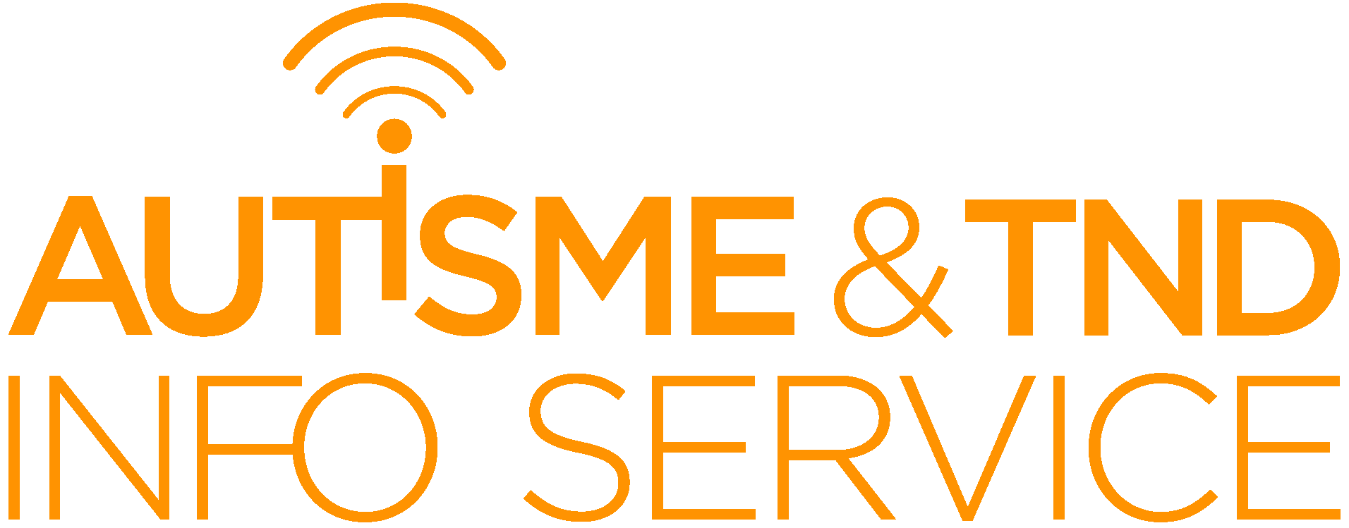 Logo Autisme et TND Info Service en version orange