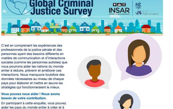 Premier page de la brochure relative à l'enquete mondiale sur la justice pénale