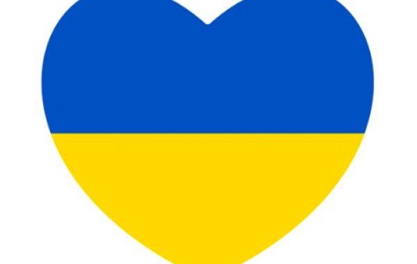 Coeur bleu et jaune