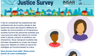 Premier page de la brochure relative à l'enquete mondiale sur la justice pénale
