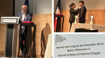 photos remise legions d'honneur Samuel Le Bihan et Florent Chapel