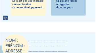 visuels recto/verso de la carte sécurité autisme