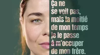 Affiche de la campagne Aidants du Service public de l’autonomie et le ministère des Solidarités 