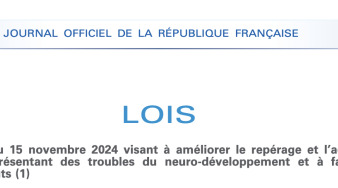 En tête : publication au journal officiel