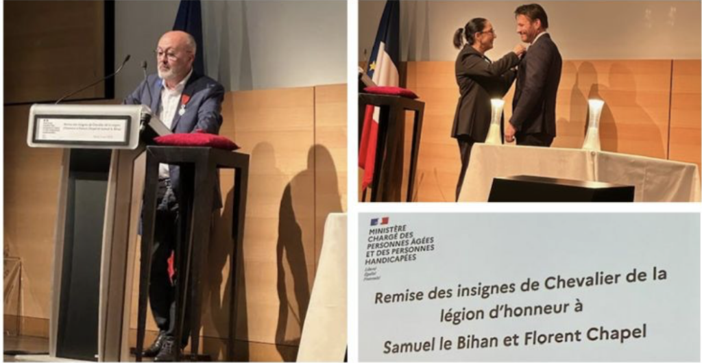 Photos remise légions d'honneur Samuel Le Bihan et Florent Chapel